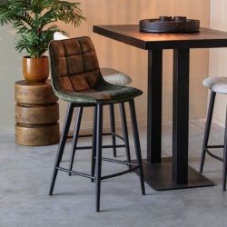 180100093_setting_1 LABEL51 Barkruk Jelt - Hunter - Velours - Zithoogte 66