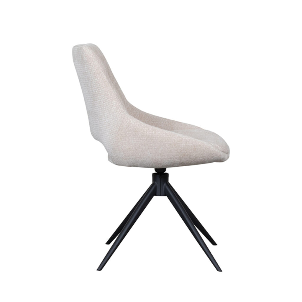 180100308_3 LABEL51 Eetkamerstoel Marlow - Naturel - Elite - Black Frame