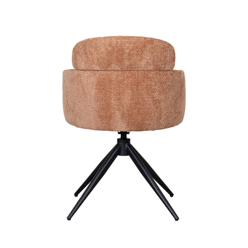 LABEL51 Eetkamerstoel Levi - Cognac - Elite - Black Frame