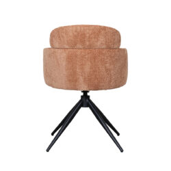 LABEL51 Eetkamerstoel Levi - Cognac - Elite - Black Frame