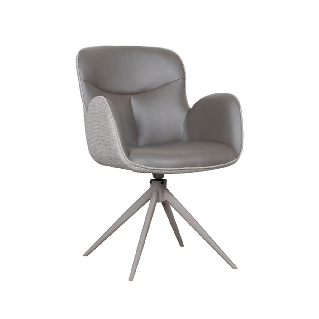 LABEL51 Eetkamerstoel Lasse - Forest - Microfiber - Taupe Frame