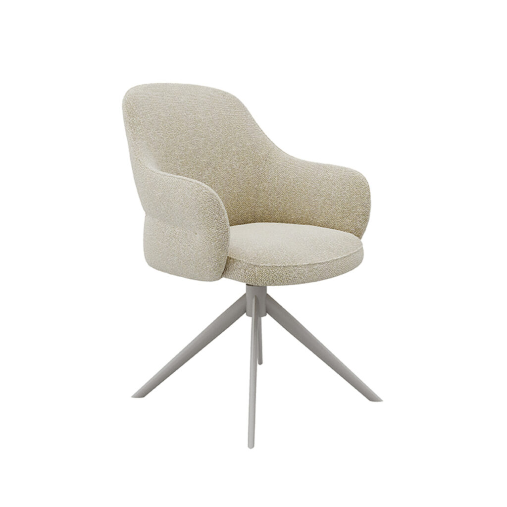 LABEL51 Eetkamerstoel Bern - Naturel - Boucle - Taupe Frame