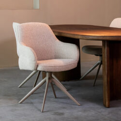 LABEL51 Eetkamerstoel Bern - Naturel - Boucle - Taupe Frame