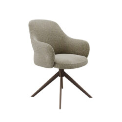 18010063_01 LABEL51 Eetkamerstoel Bern - Truffel grijs - Boucle - Bronze Frame