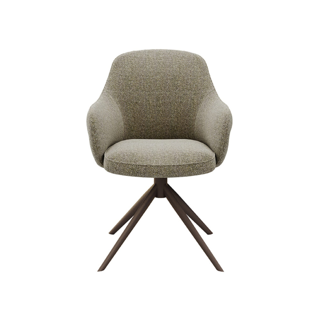 18010063_02 LABEL51 Eetkamerstoel Bern - Truffel grijs - Boucle - Bronze Frame