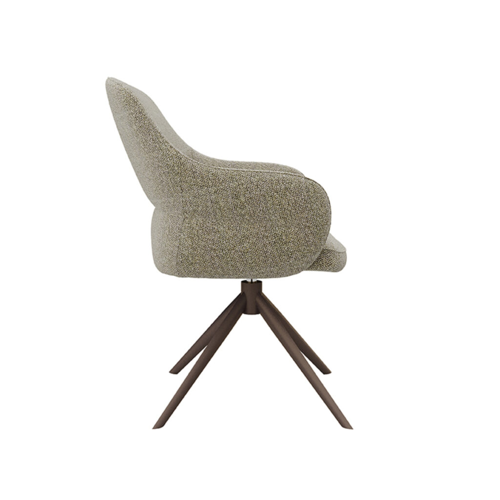 18010063_03 LABEL51 Eetkamerstoel Bern - Truffel grijs - Boucle - Bronze Frame