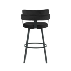 180122374_04 LABEL51 Barkruk Bardio - Zwart - Fluweel - Zithoogte 75