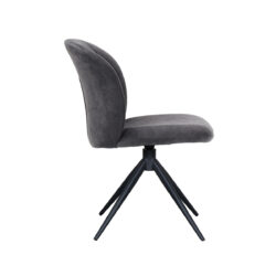 LABEL51 Eetkamerstoel Kimo - Antraciet - Cosmo - Black Frame