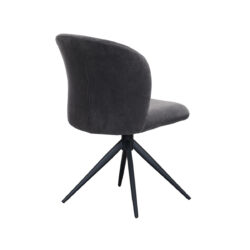 LABEL51 Eetkamerstoel Kimo - Antraciet - Cosmo - Black Frame