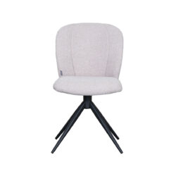 LABEL51 Eetkamerstoel Kimo - Naturel - Boucle - Black Frame