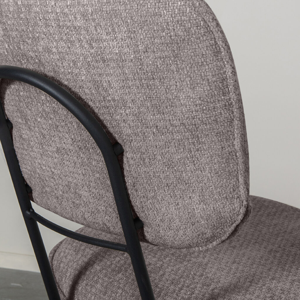 180122679_05 LABEL51 Eetkamerstoel Liva - Stone - Elite - Black Frame