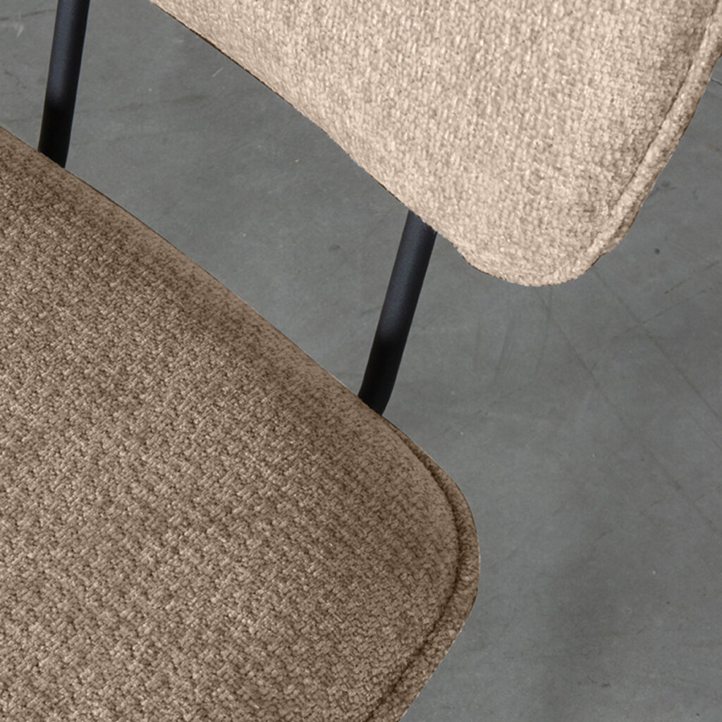 LABEL51 Eetkamerstoel Liva - Clay - Elite - Black Frame