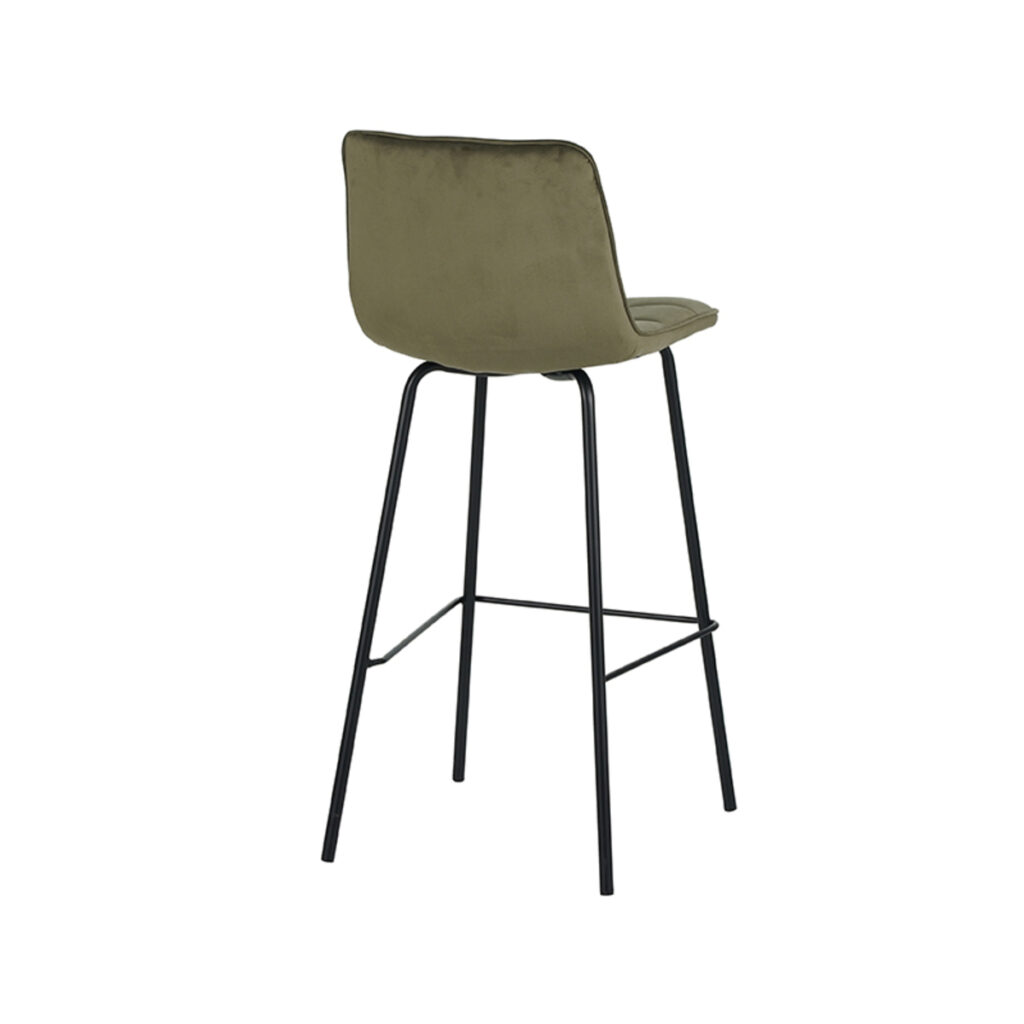 180122864_04 LABEL51 Barkruk Bistro - Hunter - Fluweel - Zithoogte 78