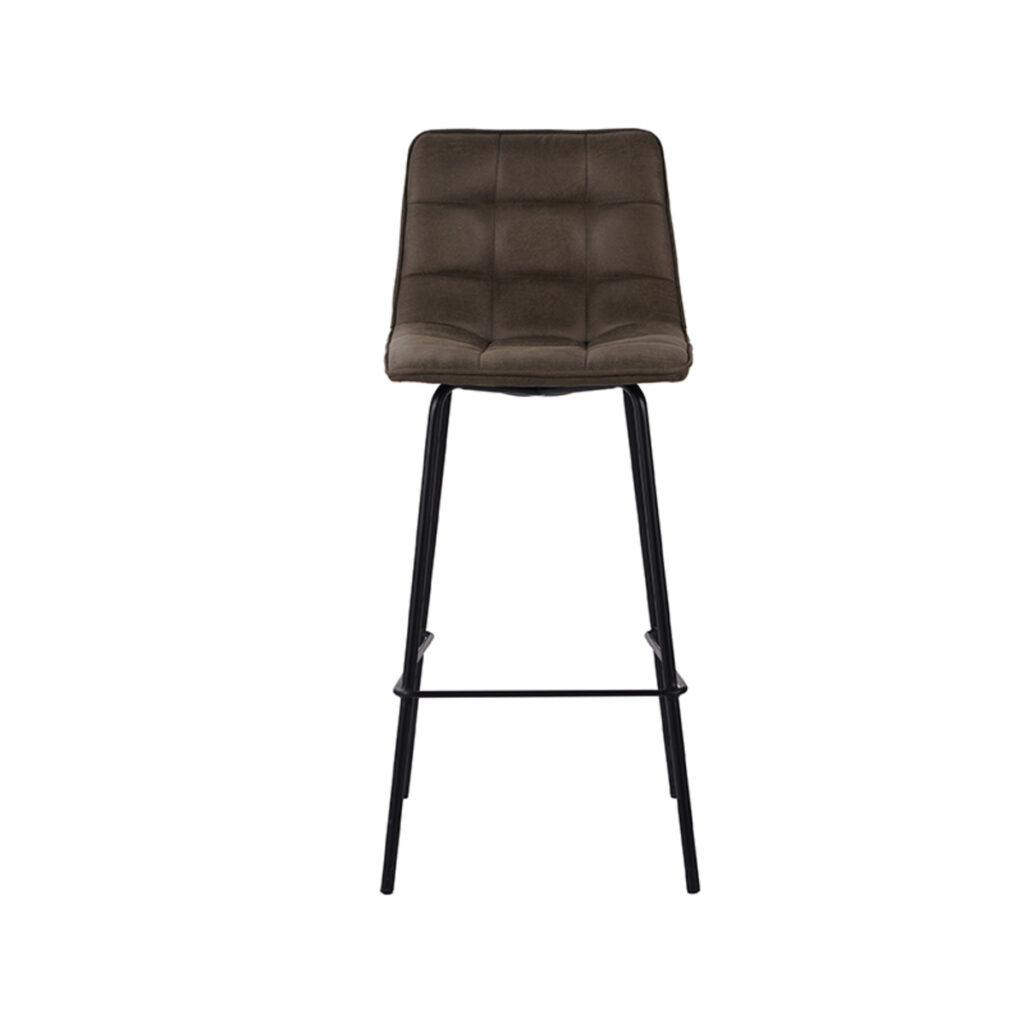 LABEL51 Barkruk Bistro - Moss - Micro Suede - Zithoogte 78