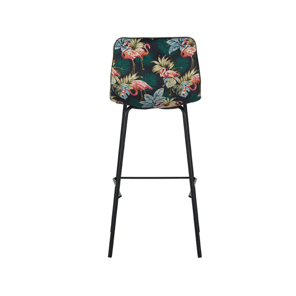 LABEL51 Barkruk Bistro - Multicolor - Fluweel - Zithoogte 78