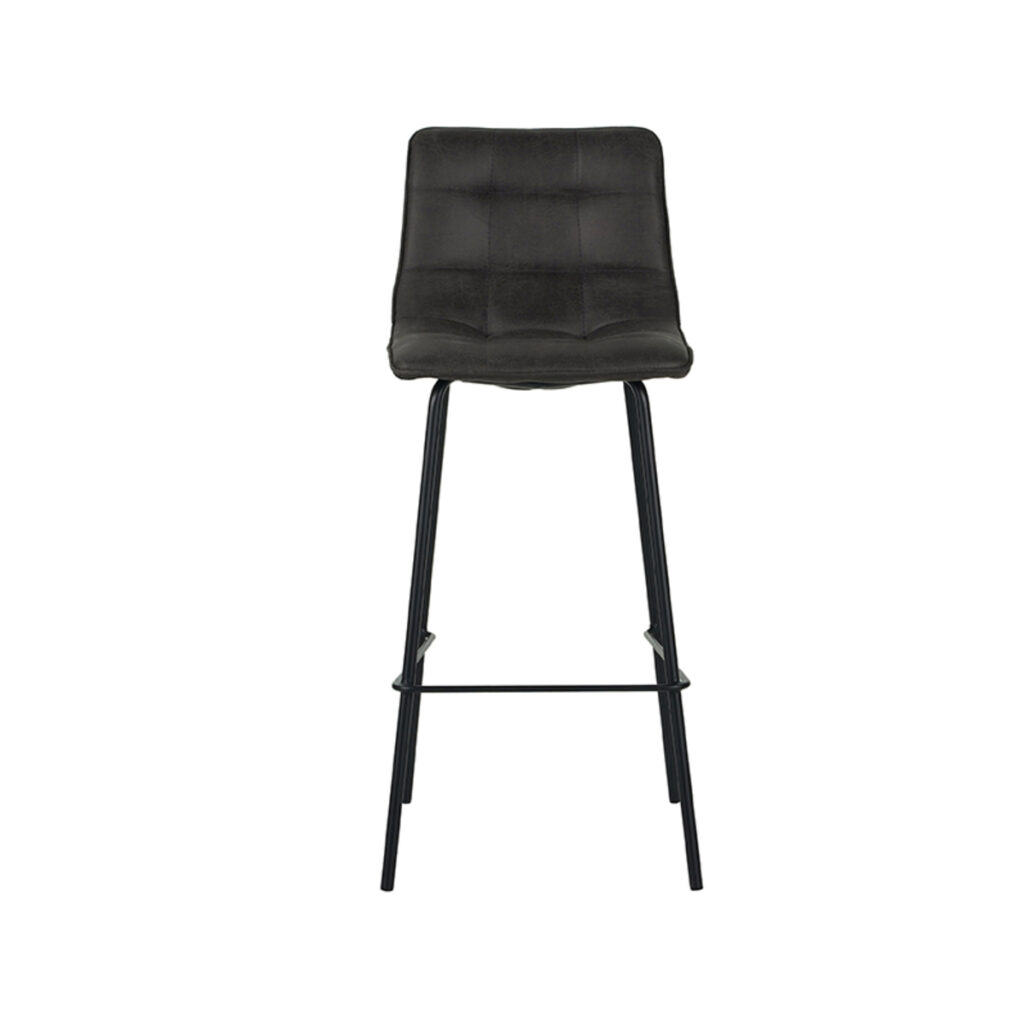 180122870_02 LABEL51 Barkruk Bistro - Antraciet - Micro Suede - Zithoogte 78