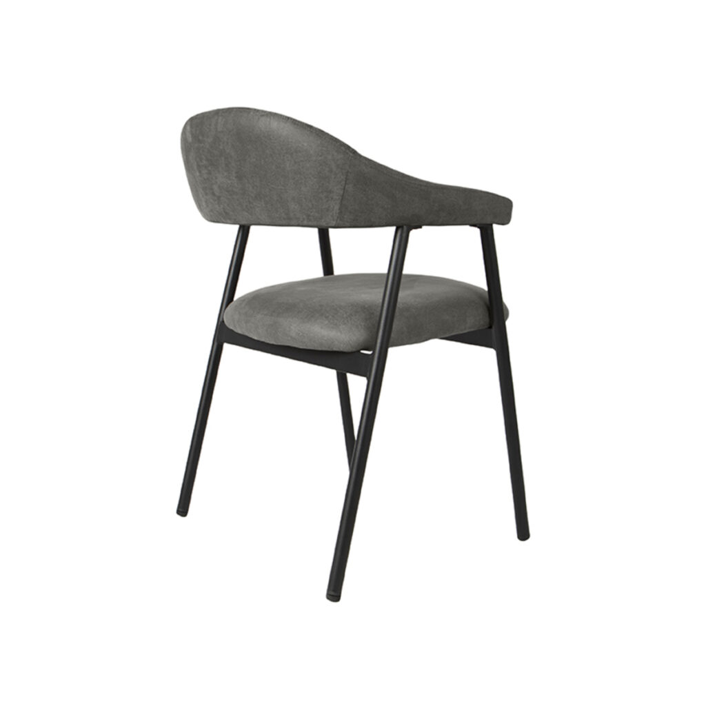 180122898_04 LABEL51 Eetkamerstoel Amaze - Antraciet - Micro Suede - Black Frame