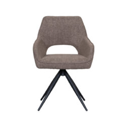 180122941_02_2 LABEL51 Eetkamerstoel Finley - Bruin - Boucle - Black Frame