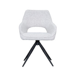 180122943_02_1 LABEL51 Eetkamerstoel Finley - Wit - Boucle - Black Frame