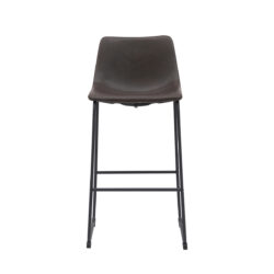 LABEL51 Barkruk Risto - Donkerbruin - PU-Leder - Zithoogte 75