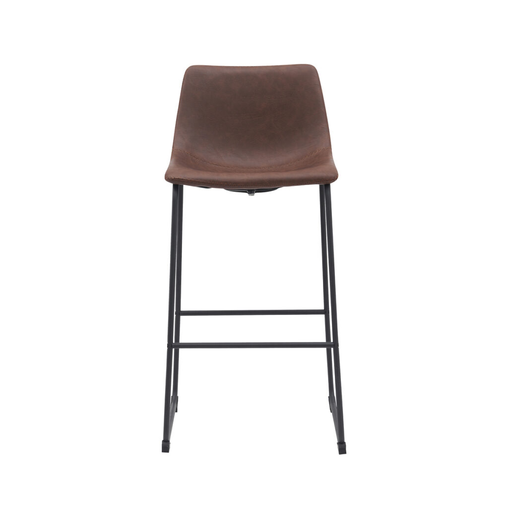 180122947_02 LABEL51 Barkruk Risto - Bruin - PU-Leder - Zithoogte 75