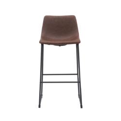 180122947_02 LABEL51 Barkruk Risto - Bruin - PU-Leder - Zithoogte 75