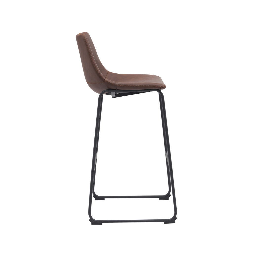 180122947_03 LABEL51 Barkruk Risto - Bruin - PU-Leder - Zithoogte 75