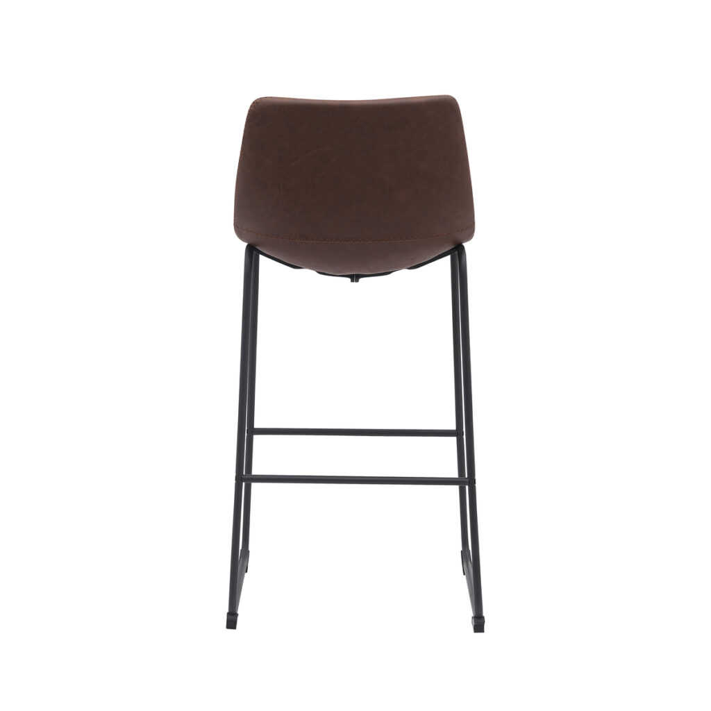 180122947_04 LABEL51 Barkruk Risto - Bruin - PU-Leder - Zithoogte 75