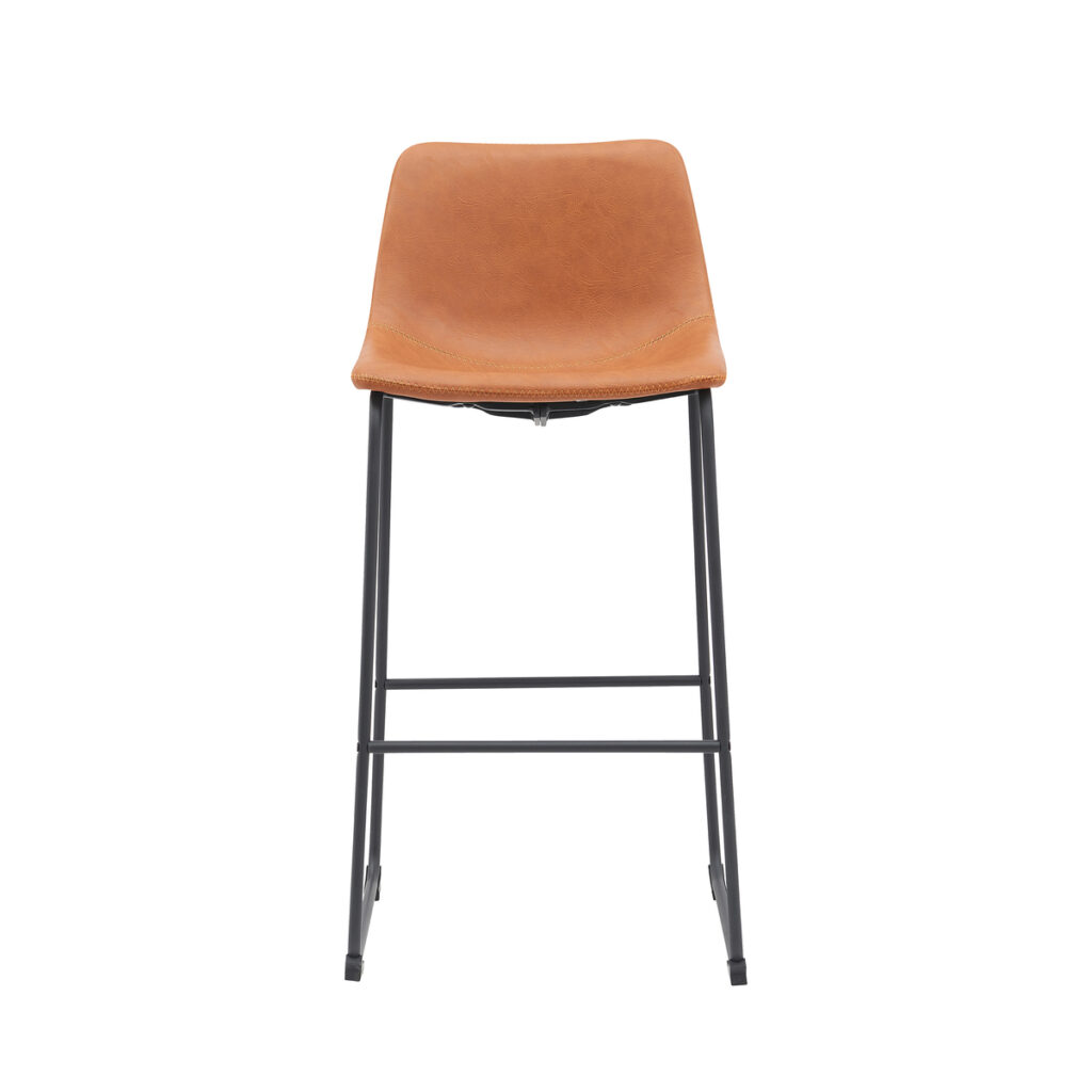 180122948_02 LABEL51 Barkruk Risto - Cognac - PU-Leder - Zithoogte 75