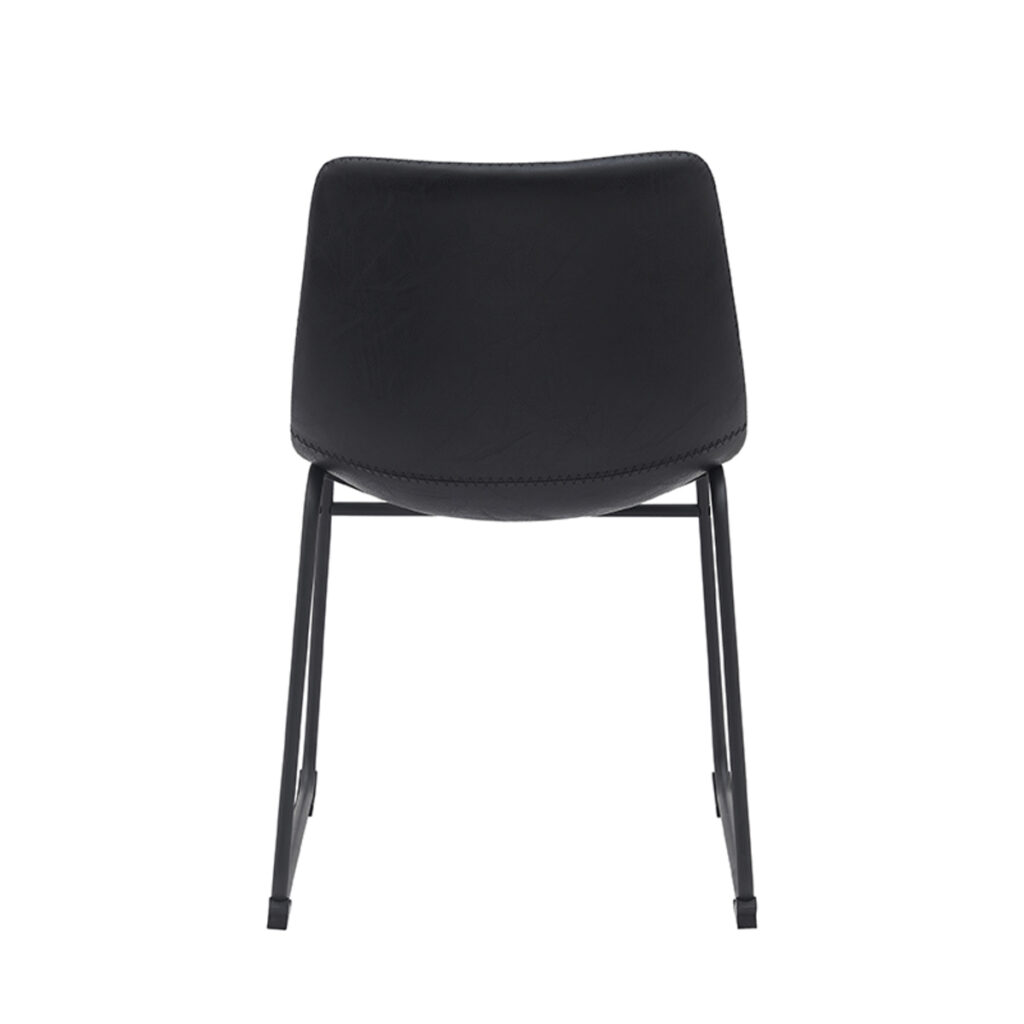 180122949_04 LABEL51 Eetkamerstoel Risto - Zwart - PU-Leder - Black Frame