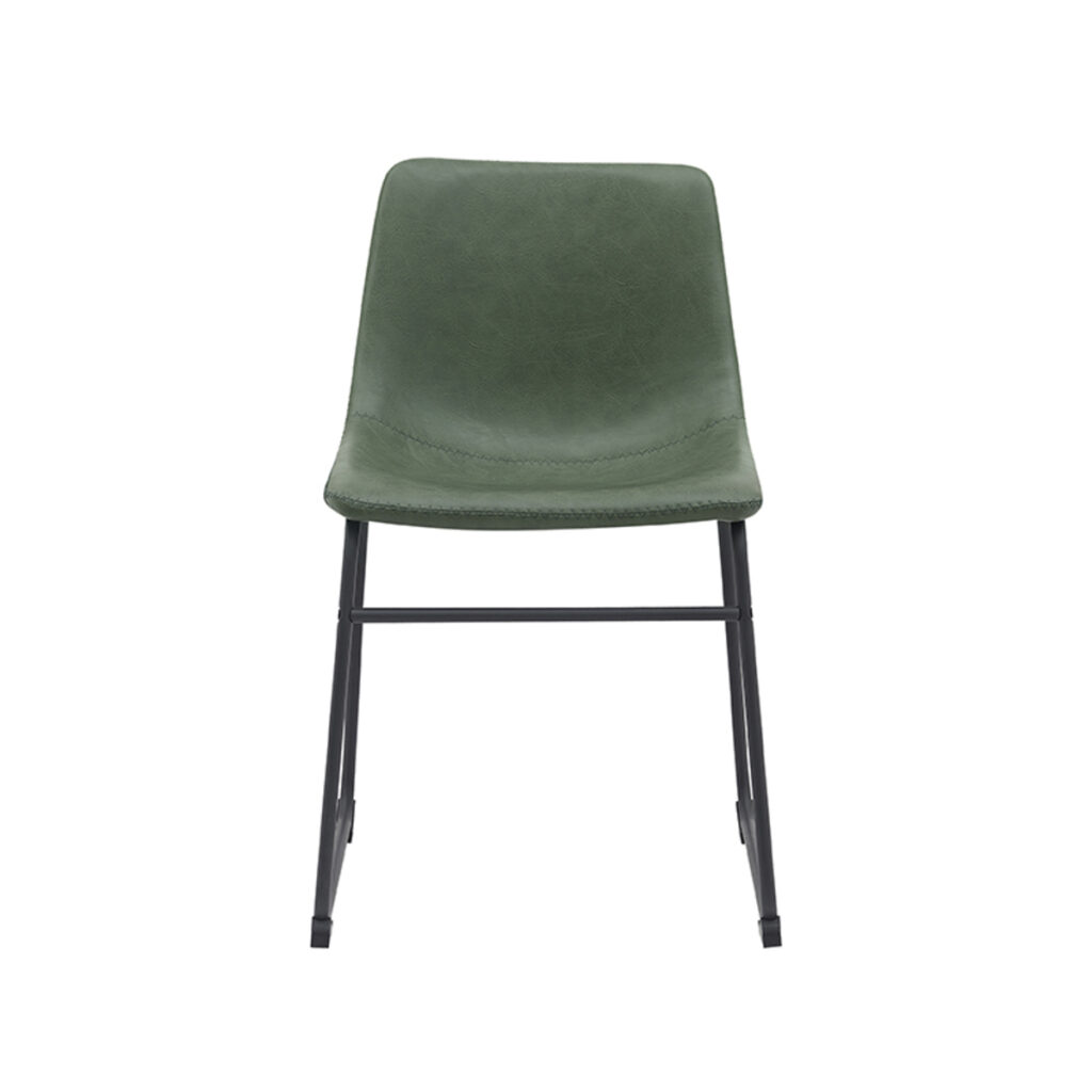 LABEL51 Eetkamerstoel Risto - Hunter - PU-Leder - Black Frame