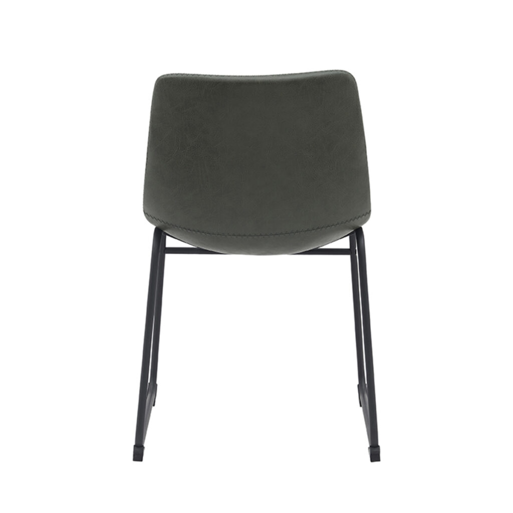 LABEL51 Eetkamerstoel Risto - Hunter - PU-Leder - Black Frame