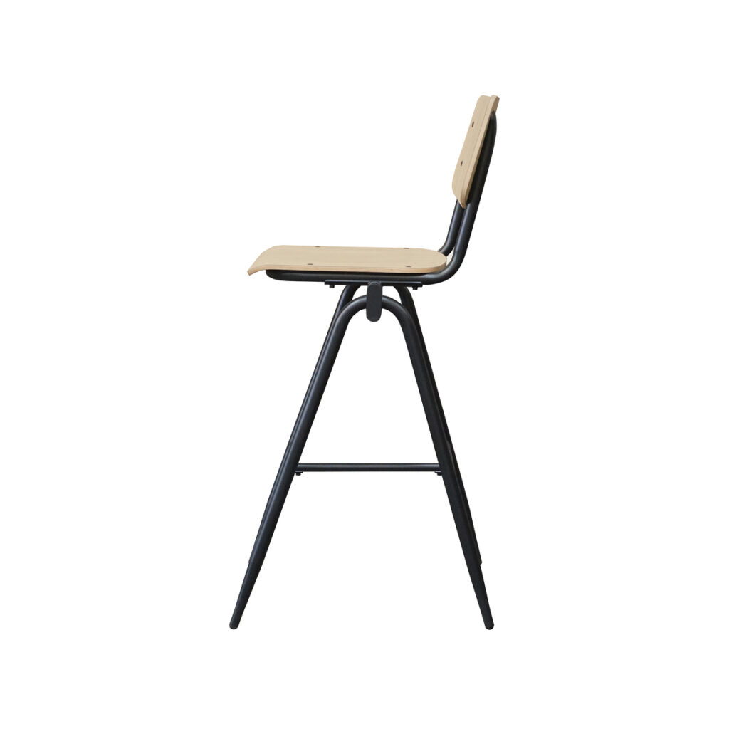 LABEL51 Barkruk Solid - Naturel - Hout - Zithoogte 86