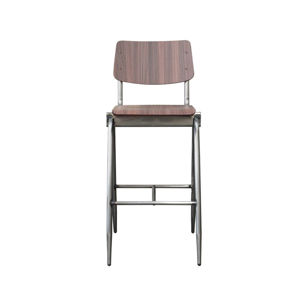 LABEL51 Barkruk Solid - Donkerbruin - Hout - Zithoogte 86