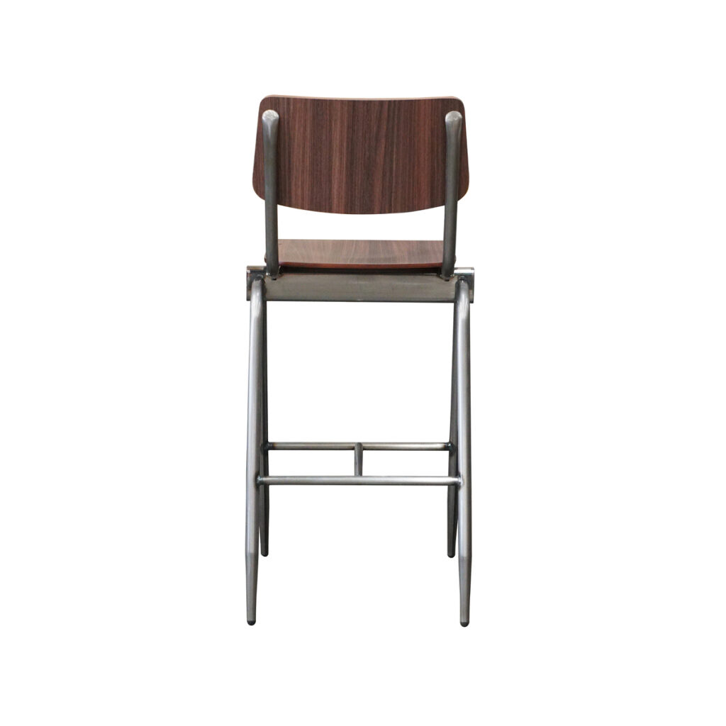 LABEL51 Barkruk Solid - Donkerbruin - Hout - Zithoogte 86