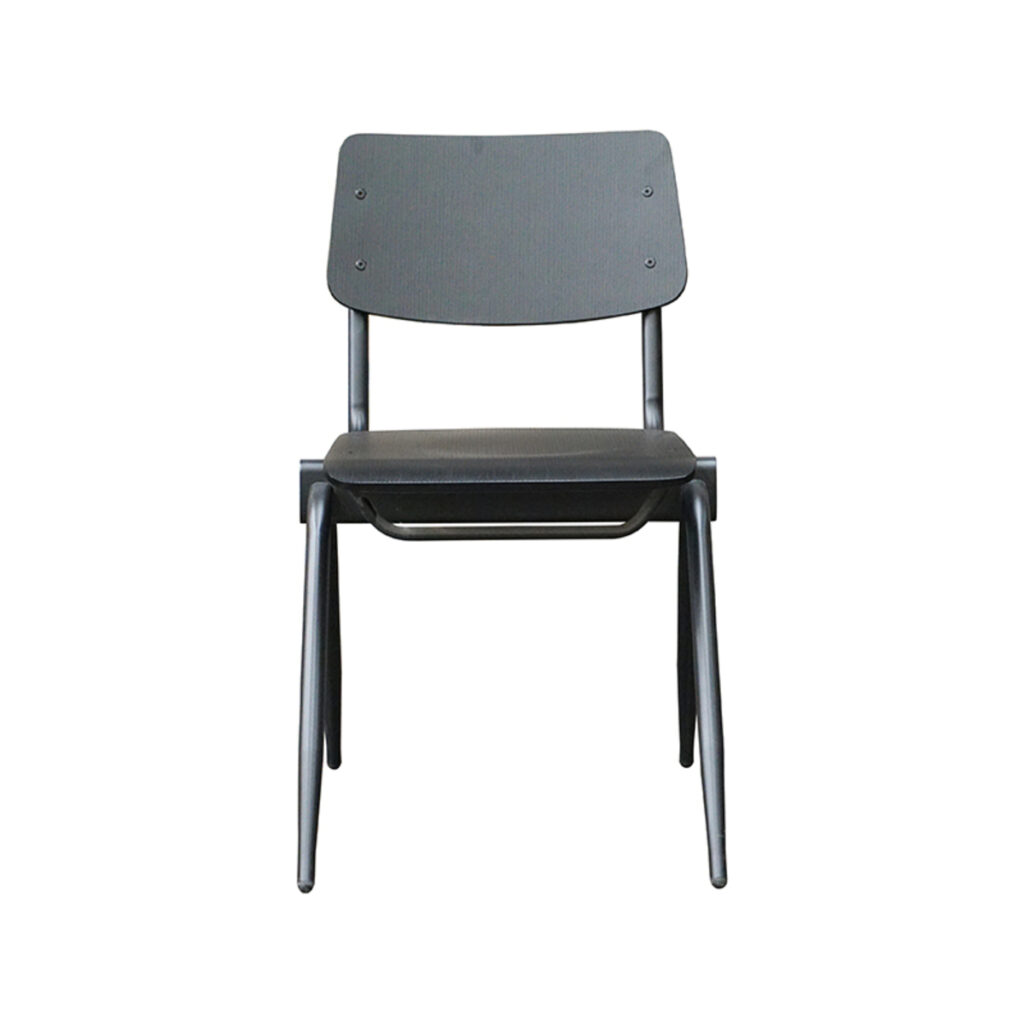 LABEL51 Eetkamerstoel Solid - Zwart - Hout - Black Frame