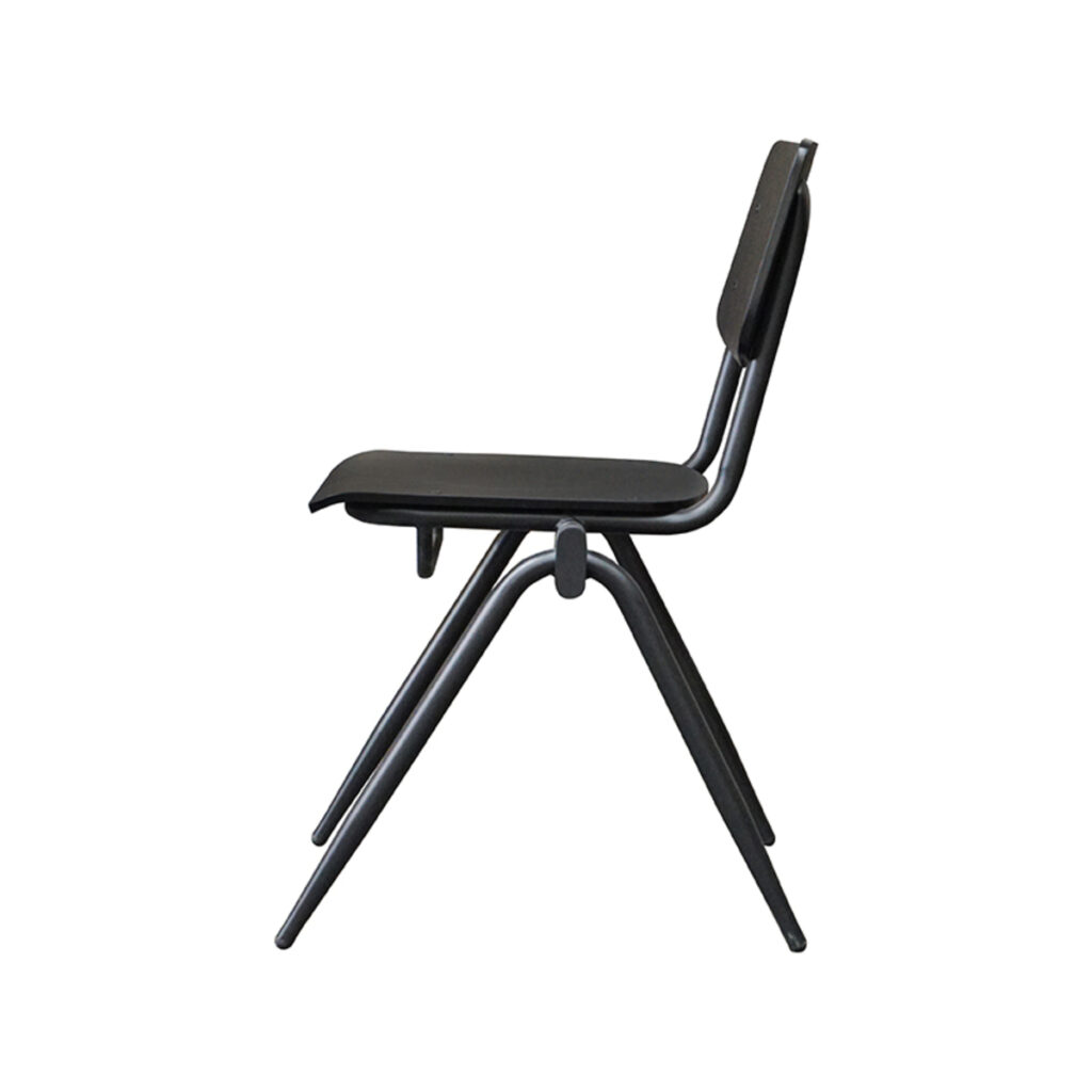 LABEL51 Eetkamerstoel Solid - Zwart - Hout - Black Frame