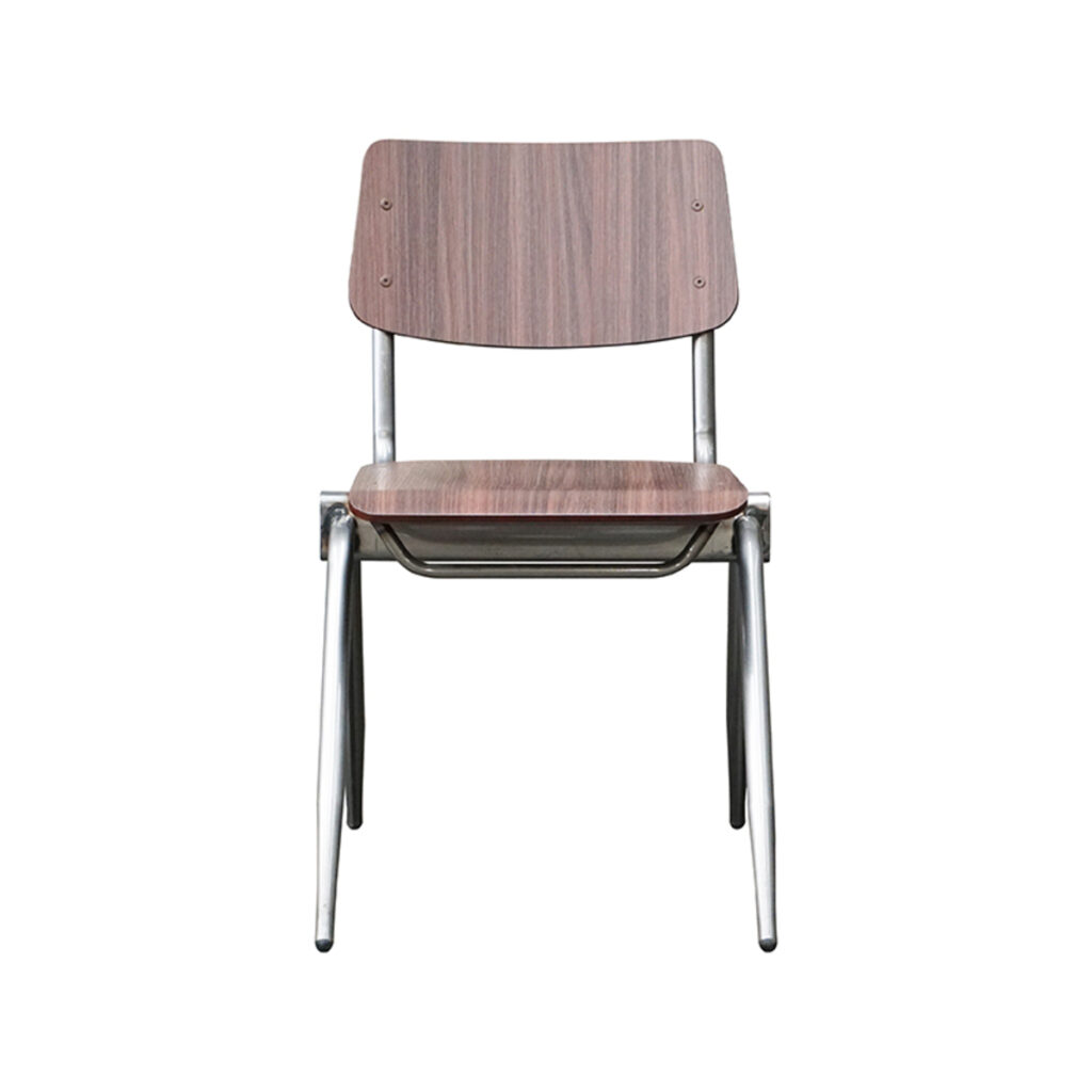 LABEL51 Eetkamerstoel Solid - Donkerbruin - Hout - Old Gun Frame