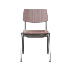 LABEL51 Eetkamerstoel Solid - Donkerbruin - Hout - Old Gun Frame