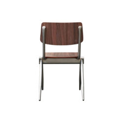 LABEL51 Eetkamerstoel Solid - Donkerbruin - Hout - Old Gun Frame