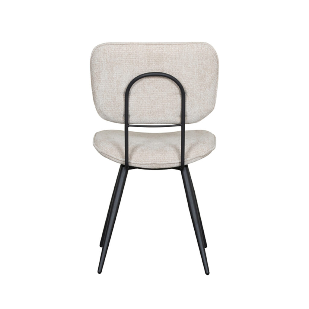 LABEL51 Eetkamerstoel Liva - Naturel - Elite - Black Frame