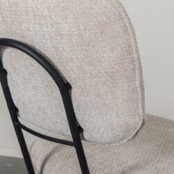 LABEL51 Eetkamerstoel Liva - Naturel - Elite - Black Frame