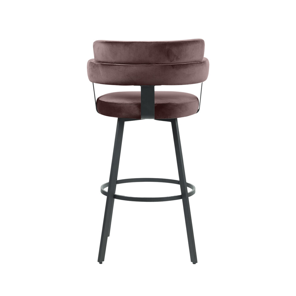 180123034_04-2 LABEL51 Barkruk Bardio - Taupe - Fluweel - Zithoogte 75