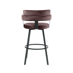 180123034_04-2 LABEL51 Barkruk Bardio - Taupe - Fluweel - Zithoogte 75