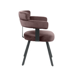 LABEL51 Eetkamerstoel Bardio - Taupe - Fluweel