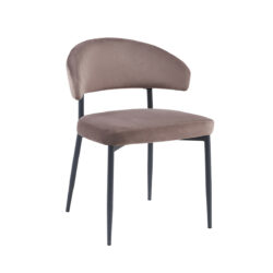 180123038_01 LABEL51 Eetkamerstoel Bliss - Taupe - Fluweel - Black Frame