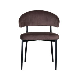 180123038_02_1 LABEL51 Eetkamerstoel Bliss - Taupe - Fluweel - Black Frame