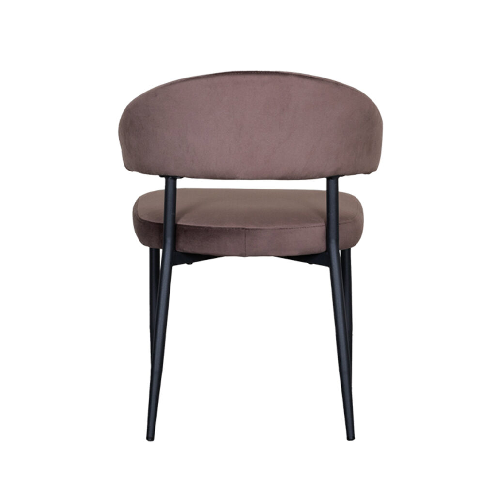 180123038_05 LABEL51 Eetkamerstoel Bliss - Taupe - Fluweel - Black Frame