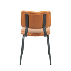 LABEL51 Eetkamerstoel Gusto - Cognac - PU-Leder - Black Frame