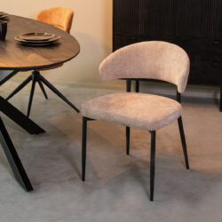 LABEL51 Eetkamerstoel Bliss - Clay - Elite - Black Frame